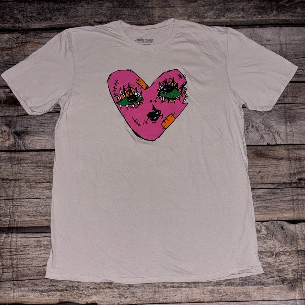 Camila Cabello Familia Heart Platinum Tan Graphic Merch T Shirt Adult Large